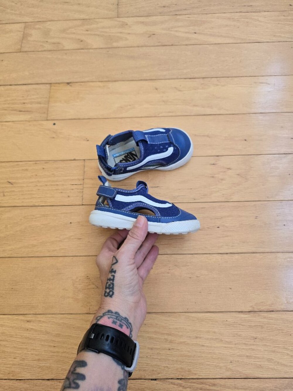 Vans | UltraCush Royal Blue Mesh Cutout Water Sandal Sneakers | Toddler 4